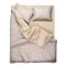 Bedding set ARDESTO 2.0 Gloria, sateen, wildflowers, beige, duvet cover 200x220cm, bed sheet 230x240cm, pillowcases (2) 50x70cm, 100% cotton