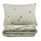 Bedding set ARDESTO 1.5 Gloria, sateen, pandas, green, duvet cover160x220cm, bed sheet 160x220cm, pillowcases (2) 50x70cm, 100% cotton