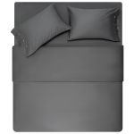 Bedding set ARDESTO 2.0 Mix&Match, sateen, duvet cover 200x220cm, bed sheet 240х260cm, pillowcases (2) 50x70cm, 100% cotton, gray