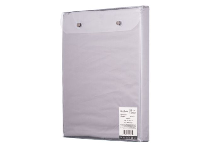 Fitted sheet ARDESTO Mix&Match 180x200+30cm, 100% cotton, sateen, gray