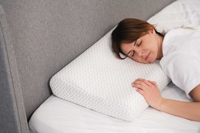 Contour pillow ARDESTO Sleepwell, 60х40х11/9cm, aircell memory foam, white