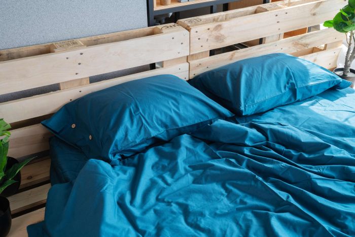 Flat sheet ARDESTO Mix&Match 240x260cm, 100% cotton, sateen, blue