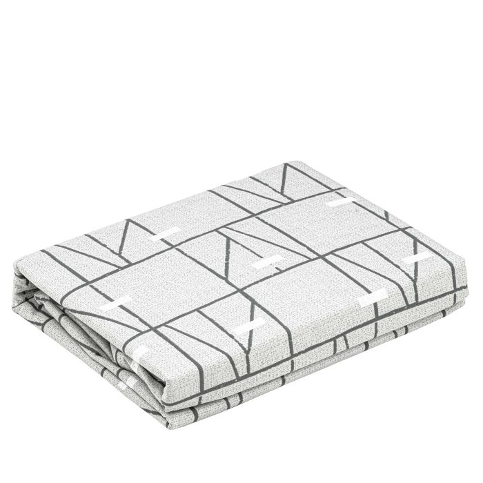 Bedding set ARDESTO 2.0 Gloria, sateen, geometry, grey, duvet cover 200x220cm, bed sheet 230x240cm, pillowcases (2) 50x70cm, 100% cotton
