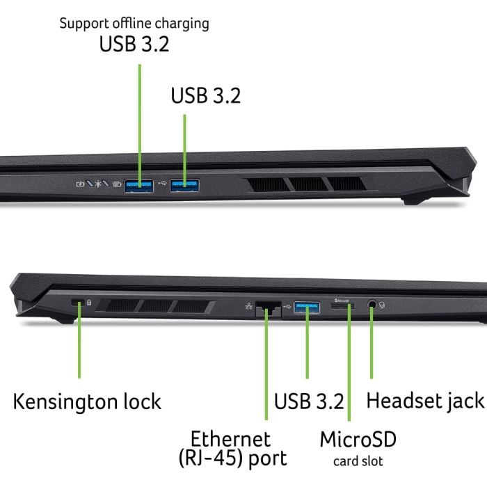 Acer Notebook Nitro V 16 ANV16-42 16" WUXGA IPS, AMD R7-260, 32GB, F1TB, NVD5060-8, Lin, black