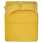 Fitted sheet ARDESTO Mix&Match 160x200+30cm, 100% cotton, sateen, yellow