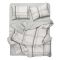 Bedding set ARDESTO 1.5 Gloria, sateen, сheckered, taupe, duvet cover160x220cm, bed sheet 160x220cm, pillowcases (2) 50x70cm, 100% cotton
