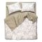 Bedding set ARDESTO 2.0 Gloria, sateen, flowers, beige, duvet cover 200x220cm, bed sheet 230x240cm, pillowcases (2) 50x70cm, 100% cotton