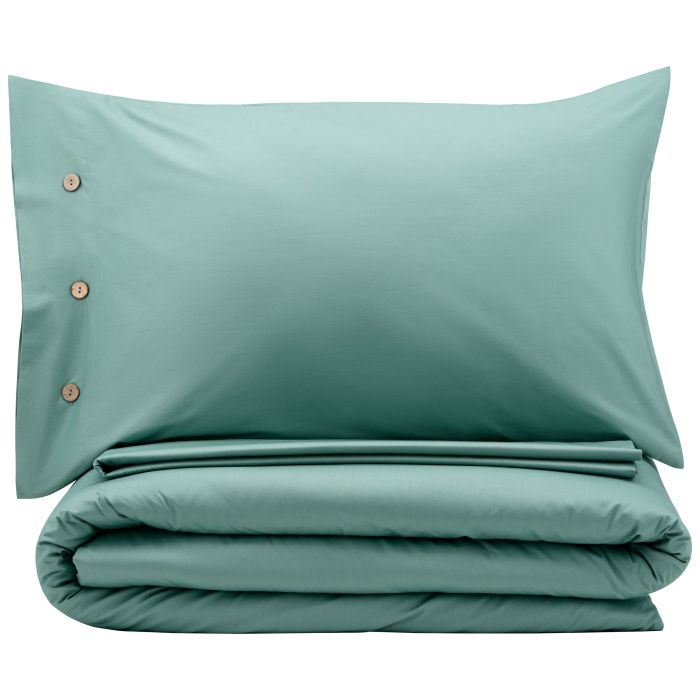 Bedding set ARDESTO 2.0 Mix&Match, sateen, duvet cover 200x220cm, bed sheet 240x260cm, pillowcases (2) 50x70cm, 100% cotton, green