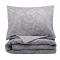 Bedding set ARDESTO 2.0 Gloria, sateen,  geometry, grey-blue, duvet cover 200x220cm, bed sheet 230x240cm, pillowcases (2) 50x70cm, 100% cotton