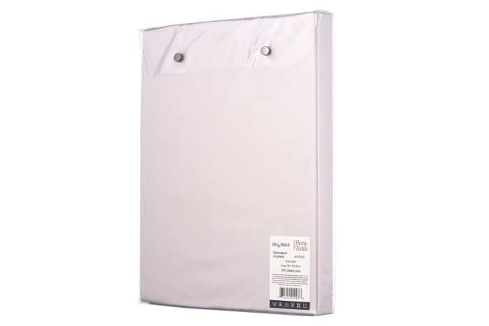 Fitted sheet ARDESTO Mix&Match 180x200+30cm, 100% cotton, sateen, ivory