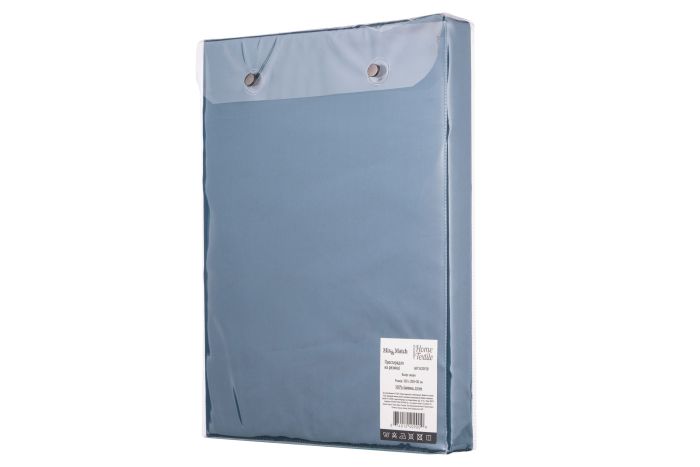 Fitted sheet ARDESTO Mix&Match 180x200+30cm, 100% cotton, sateen, blue