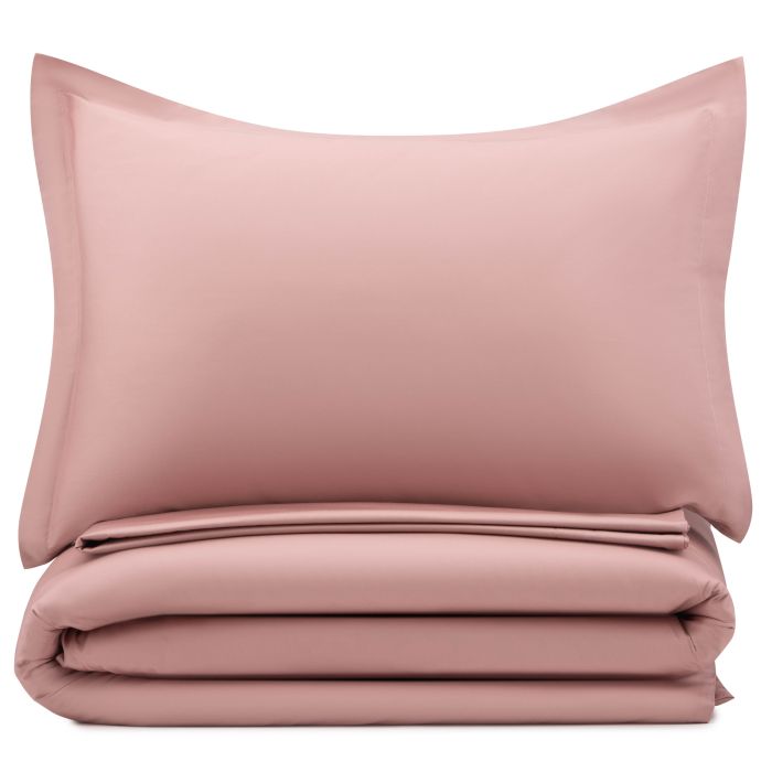 Pillowcase ARDESTO Mix&Match Premium, 50x70+5cm, 100% cotton, sateen, light pink