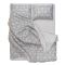 Bedding set ARDESTO 1.5 Gloria, sateen, geometry, grey, duvet cover160x220cm, bed sheet 160x220cm, pillowcases (2) 50x70cm, 100% cotton