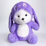 М'яка іграшка-плед, подушка 3 в 1 Ведмедик Тедді в костюмі Ангела плед в іграшці 40×35×15 (см) дитячий плед іграшка Фіолетовий 520-2V