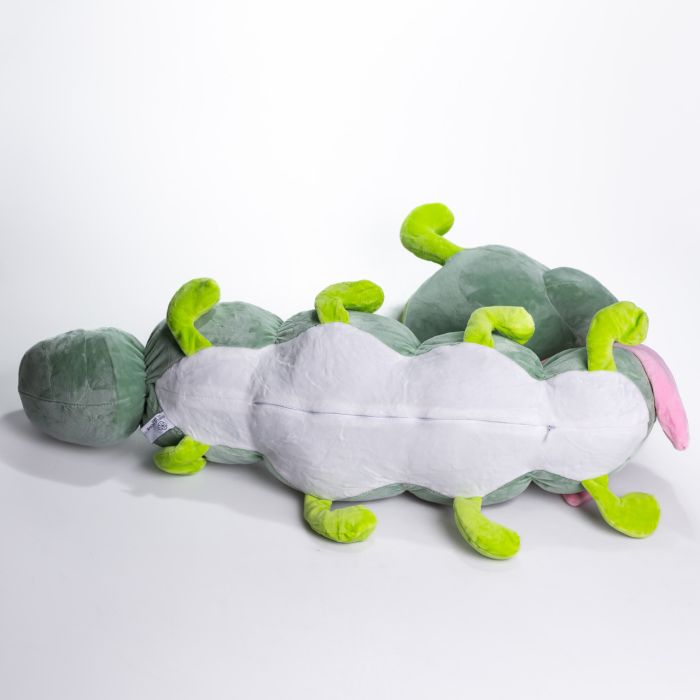 М'яка іграшка-подушка з пледом Гусениця 110×170 (см) плюшевий дитячий плед 3в1 Зелений 7127-GR