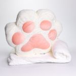 М'яка іграшка-подушка з пледом і муфтою Лапка 40×40×25 (см) іграшка плед 3 в 1 дитячий плюшевий плед Білий 520-18W