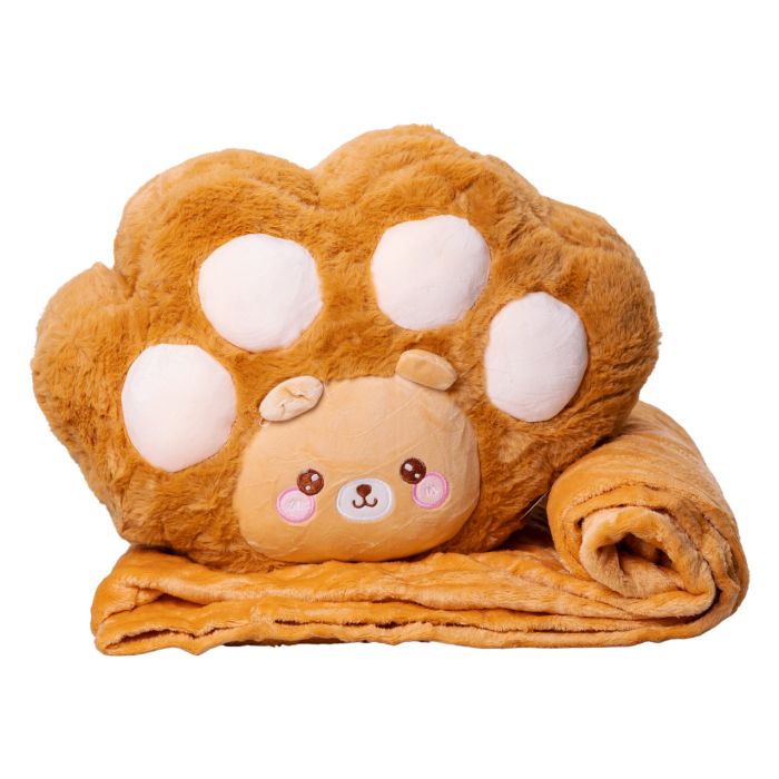 М'яка іграшка-подушка з пледом всередині Ведмедик 120×160 (см) Коричневий Colorful Home 5616-66BR