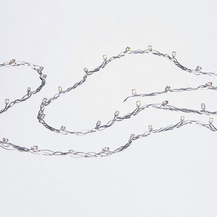 Новорічна гірлянда кімнатна нитка 14 м 160 LED кімнатна гірлянда білий провід Жовте світло W160LED16MWY