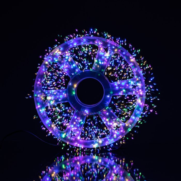 Новорічна гірлянда кімнатна роса 100 м 3000 LED Хвойна лапа зелений провід Мультиколор D3000L100MGML