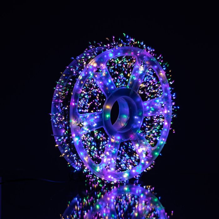 Новорічна гірлянда кімнатна роса 100 м 3000 LED Хвойна лапа зелений провід Мультиколор D3000L100MGML