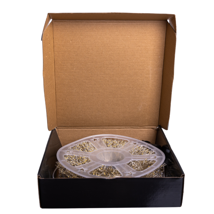 Новорічна гірлянда кімнатна роса Хвойна лапа 50 м 1500 LED білий провід Синє сяйво D1500L50MWBL