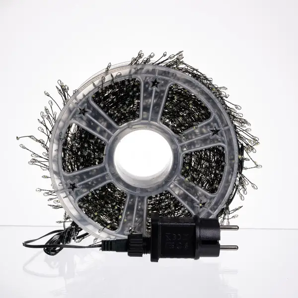 Новорічна гірлянда кімнатна роса Хвойна лапа 50 м 1500 LED зелений провід Синє сяйво D1500L50MGBL