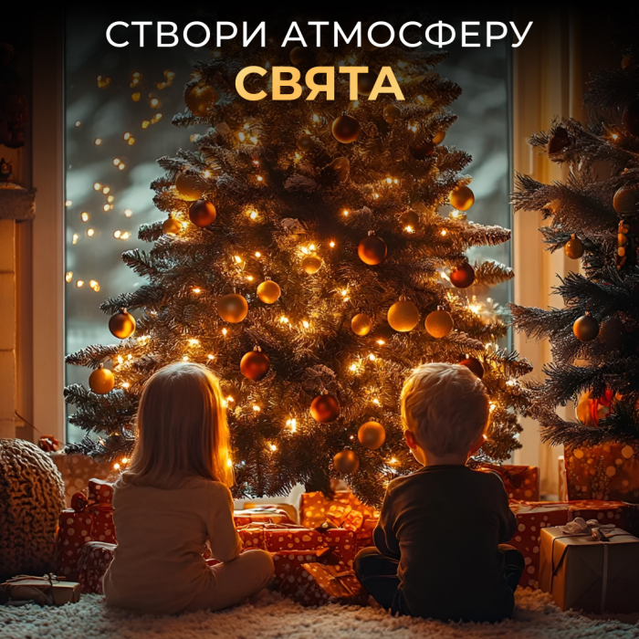 Новорічна гірлянда кімнатна Роса з пультом 100 м 1000 LED нитка зелений провід Жовте сяйво 1000L100MGY