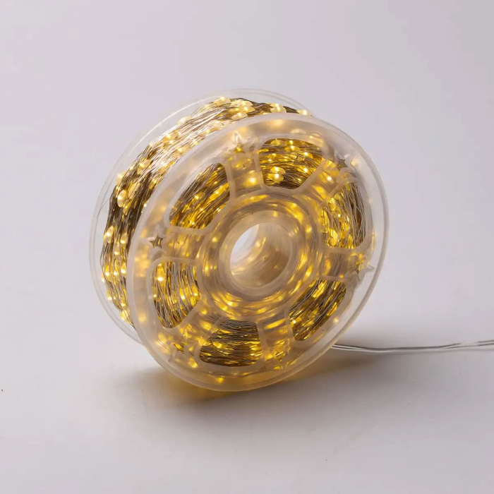 Гірлянда роса на пульті 200 метрів на 2000 світлодіодів крапля білий провід жовтий 2000L200MWY