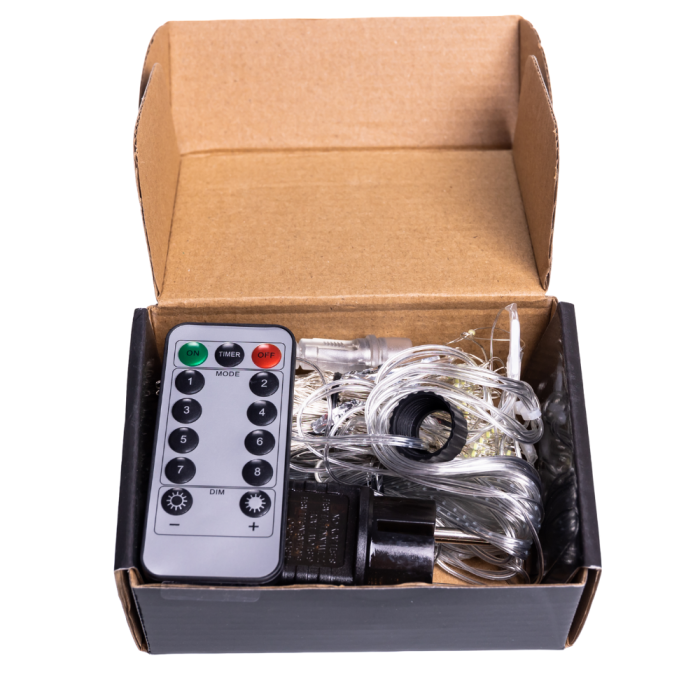 Новорічна гірлянда Хвойна лапа 3х2 м 400 LED  Біле світло D400LED2MW