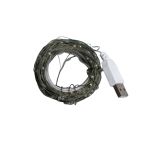 Гірлянда роса 10 метрів USB на 100 led світлодіодів крапля на зеленому дроті USB100L10MGY