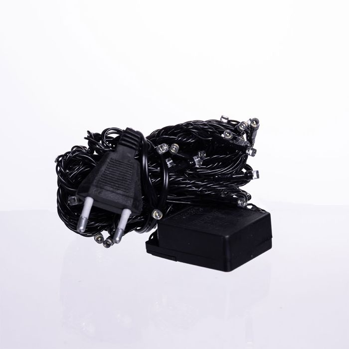 Новорічна кімнатна гірлянда нитка 6 м 50 LED чорний провід Жовтий W50LED6MBY