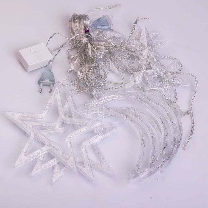 Електрична гірлянда Зірка штора 3 метри на вікно для фотозон мультиколор WYF11ML